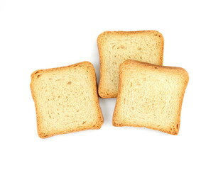  bread slices isolated on white