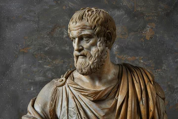 Fotobehang Illustration of aristotle Showcasing the ancient philosopher's significance in history and philosophy © Bijac