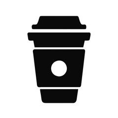 Disposable coffee cup icon