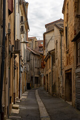 Fototapeta na wymiar Gasse in der Altstadt von Bergerac, Nouvelle-Aquitaine, Frankreich
