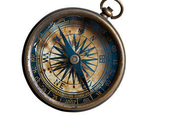 A Compass Pointing Towards Impossible Directions Isolated on Transparent Background PNG.