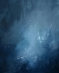 Abstract navy blue blurred background for portrait photo. Portrait backdrop for studio. - obrazy, fototapety, plakaty