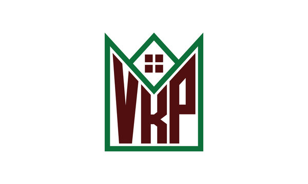 VKP initial letter real estate builders logo design vector. construction, housing, home marker, property, building, apartment, flat, compartment, business, corporate, house rent, rental, commercial