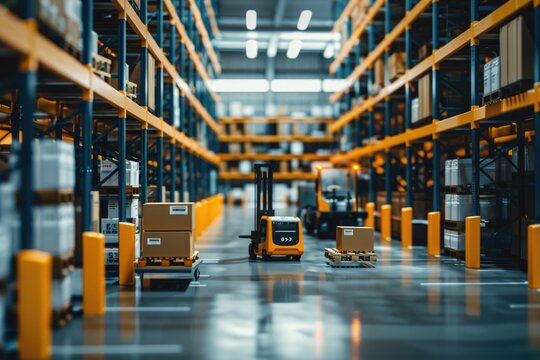 Modern high tech innovative warehouse logistics center