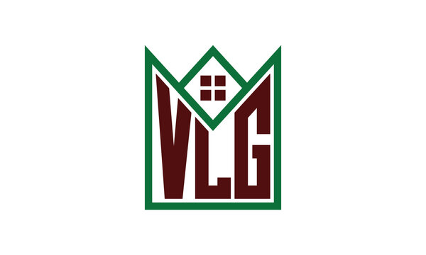 VLG initial letter real estate builders logo design vector. construction, housing, home marker, property, building, apartment, flat, compartment, business, corporate, house rent, rental, commercial