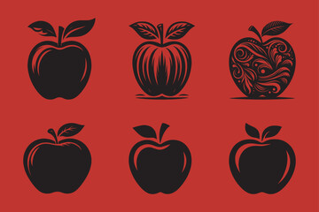 silhouettes Vector design of  Apple 
