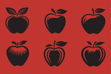 silhouettes Vector design of  Apple 
