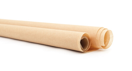 One new roll of clean baking paper brown color.