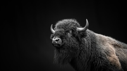 Fototapeta premium american buffalo in winter