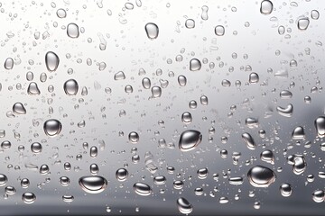 Water splash and rain drops glass isolated on a transparent background