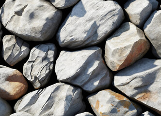Photorealistic sedimentary rocks illustration