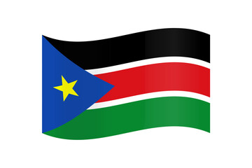 Obraz premium Flag of South Sudan vector illustration