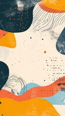 Minimalist abstract brush stroke painting seamless pattern illustration