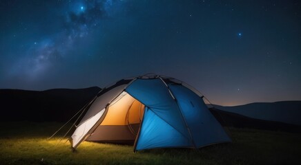 Fototapeta na wymiar Nature's Playground: Camping Under the Stars Creates Magical Memories