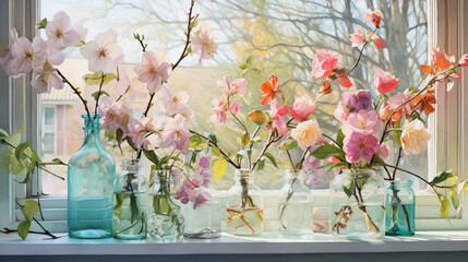 Windowsill Wonderland A Symphony of Spring Blooms