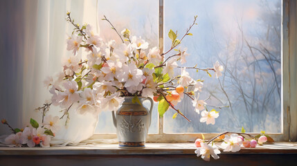 Windowsill Wonderland A Symphony of Spring Blooms