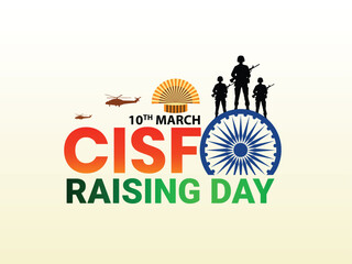 CISF Rising Day Creative Template Design Poster Banner Social Media Advertising For All Use, CISF Raising Day, March 10 India, Editable Vector Illustration