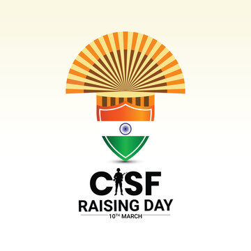 CISF Rising Day Creative Template Design Poster Banner Social Media Advertising For All Use, CISF Raising Day, March 10 India, Editable Vector Illustration