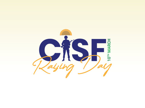 CISF Rising Day Creative Template Design Poster Banner Social Media Advertising For All Use, CISF Raising Day, March 10 India, Editable Vector Illustration