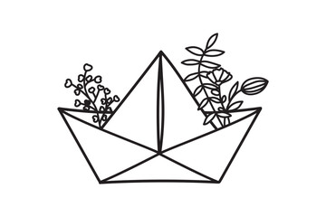 Paper Boat Bundle, Boat Silhouette, Seaside, Clipart, Ocean Lover, Vinyl Laser Cut File, DIY, Boat Maritime, Seafaring Bundle, Stencil, Boat, Office Clipart, Toys, Kids Clipart, Toy Clipart, Origami C