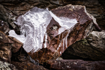 Ice Laden Rock