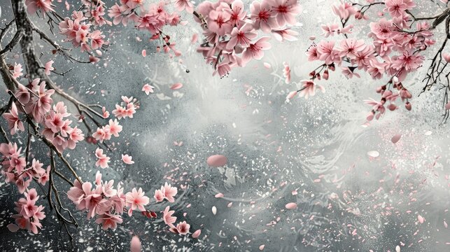 springtime cherry blossom scene