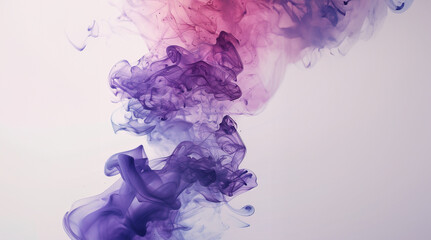 Vibrant Blue and Purple Ink Swirls in Liquid Abstract Art created with Generative AI technology