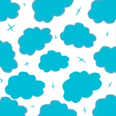Foto op Canvas Patterns Seamless cute Desain "cloud" © Rini