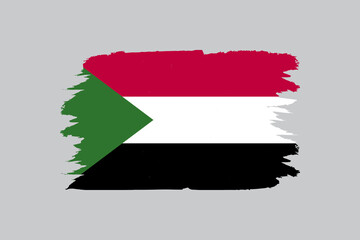 Flag of Sudan vector illustration