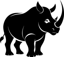 silhouette of a Rhinoceros vector illustration design