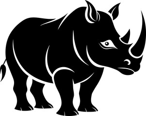 silhouette of a Rhinoceros vector illustration design