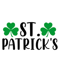 St Patricks Day typography design on plain white transparent isolated background for card, shirt, hoodie, sweatshirt, apparel, tag, mug, icon, poster or badge