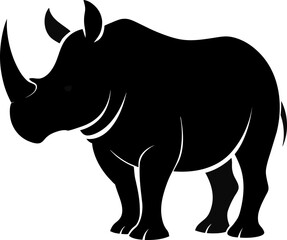 silhouette of a Rhinoceros vector illustration design