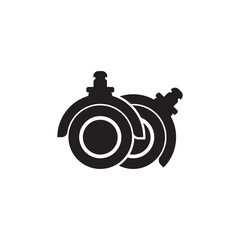 Caster Wheel Icon Vector Art Illustration