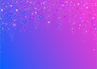 Transparent Sparkle. Modern Ribbon. Happy Concept. Digital Design. Carnaval Tinsel. Disco Surprise Template. Pink 3d Paper. Iridescent Confetti. Purple Transparent Sparkle