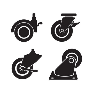 Caster Wheel Icon Vector Art Illustration