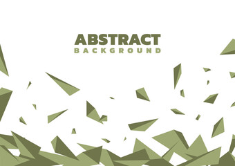 green polygon background. Triangle background design. Geometric background. Free space, green color.