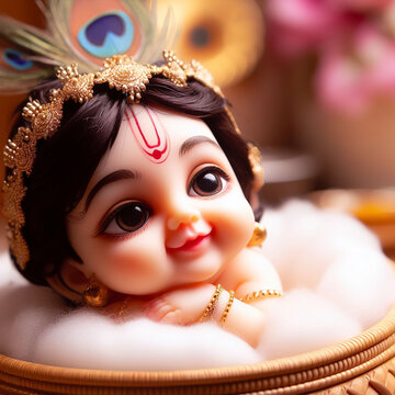 Portrait of Cute Shri Krishna