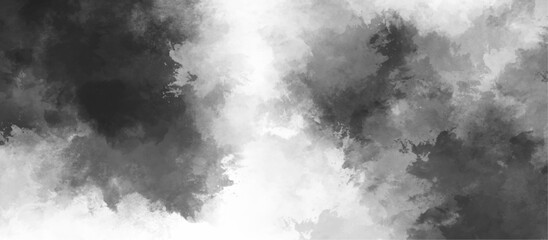 Abstract background with white and black watercolor texture .digital pastel art watercolor splash texture .vintage white and black sky and cloudy background .hand painted vector  watercolor design .