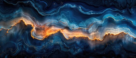 Ultrawide Blue Layered Background Wallpaper