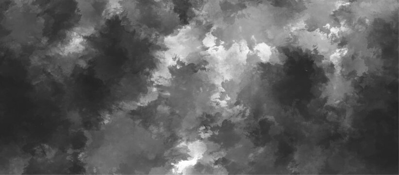 Abstract background with dark gray watercolor texture .digital pastel art watercolor splash texture .vintage dark gray sky and cloudy background .hand painted vector  watercolor design .