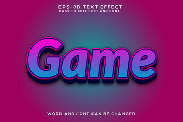 Colorful game text effect 
