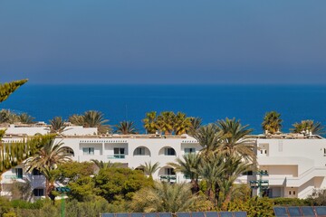 Fototapeta na wymiar view of the sea In port el kantaoui, sousse, tunisia
