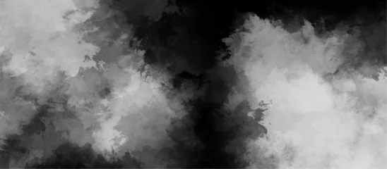 Fotobehang Abstract background with dark gray watercolor texture .digital pastel art watercolor splash texture .vintage dark gray sky and cloudy background .hand painted vector  watercolor design . © Vermelho