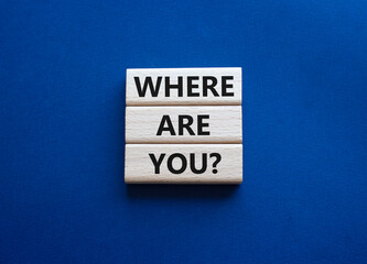 We want you symbol. Concept words We want you on wooden blocks. Beautiful deep blue background. Business and We want you concept. Copy space.