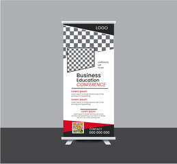 white  business roll up design