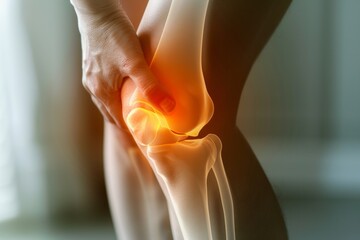 Knee Pain: Person Holding Knee in Discomfort
