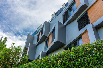 modern architecture residential building condominium appartments development cloud