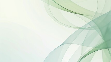 Green and White Background With Wavy Lines