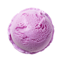 blackberry ice cream scoop or ball isolated on transparent or white background, png